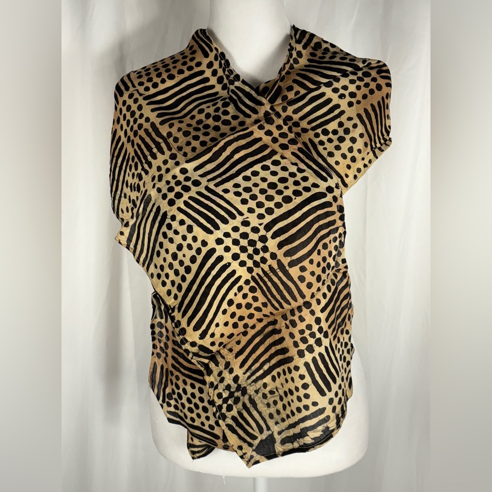 Chico’s Geometric Patterned Rectangular Wrap Scarf, 60” x 10”